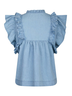 Jayla Denim Top - Light Blue