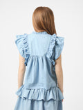 Jayla Denim Top - Light Blue