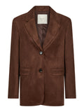Namy Faux Suede Blazer - Brown