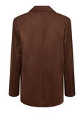 Namy Faux Suede Blazer - Brown