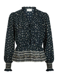 Ora Mini Border Blouse - Camel