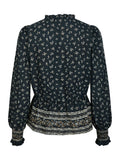 Ora Mini Border Blouse - Camel