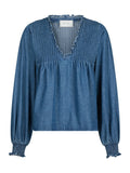 Ililo Denim Blouse - Blue
