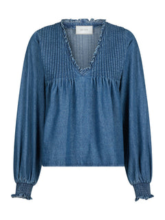 Ililo Denim Blouse - Blue