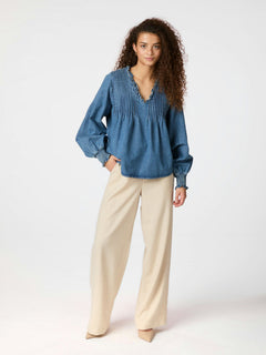 Ililo Denim Blouse - Blue