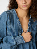 Ililo Denim Blouse - Blue