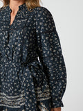 Siri Mini Border Print Dress - Camel