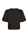 Aisa Dull Satin Blouse - Brown