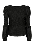 Polka Smock Shirt - Black