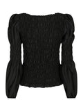 Polka Smock Shirt - Black