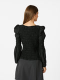 Polka Smock Shirt - Black