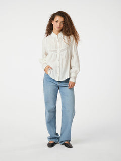Bria Dobby Blouse - Off White