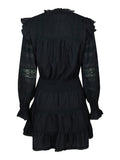 Aran S Voile Dress - Navy