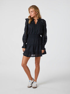Aran S Voile Dress - Navy