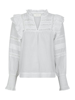 Mauri S Voile Blouse - White