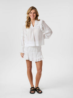 Mauri S Voile Blouse - White