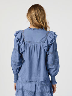 Mauri S Voile Blouse - Smoke Blue