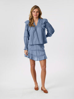 Mauri S Voile Blouse - Smoke Blue