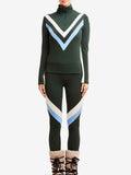 Voss Colblock Leggings Women - Olive Green