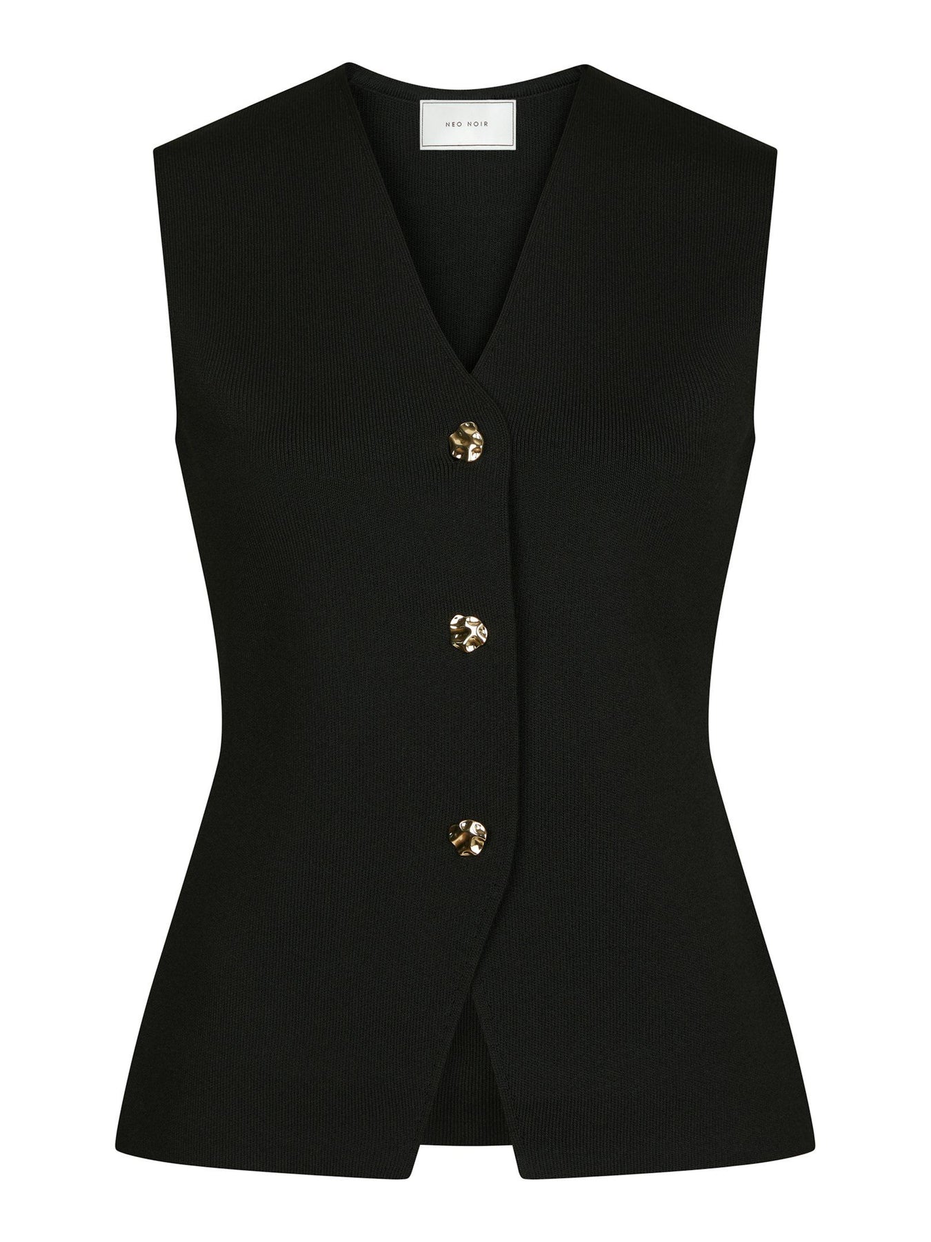 Sway Smooth Knit Waistcoat - Black
