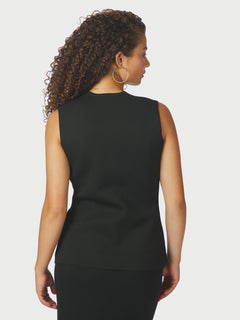 Sway Smooth Knit Waistcoat - Black