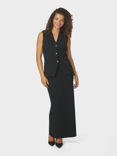 Sway Smooth Knit Waistcoat - Black