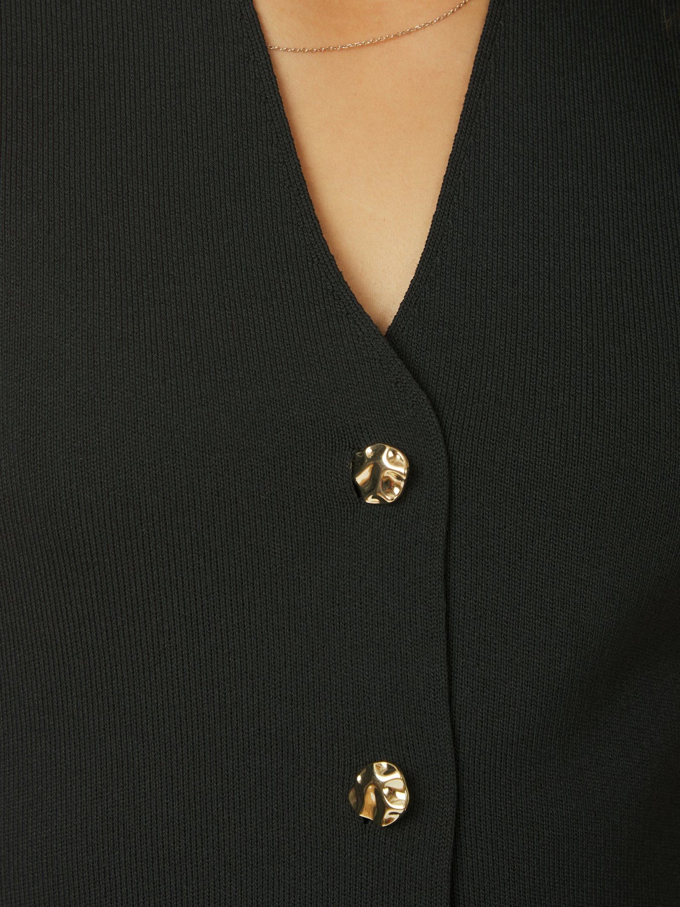 Sway Smooth Knit Waistcoat - Black