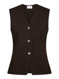 Sway Smooth Knit Waistcoat - Dark Brown