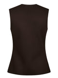 Sway Smooth Knit Waistcoat - Dark Brown