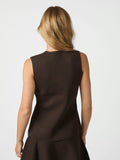 Sway Smooth Knit Waistcoat - Dark Brown