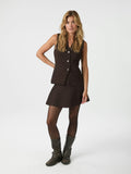 Sway Smooth Knit Waistcoat - Dark Brown