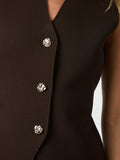 Sway Smooth Knit Waistcoat - Dark Brown