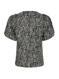 Irina Zebra Blouse - Black