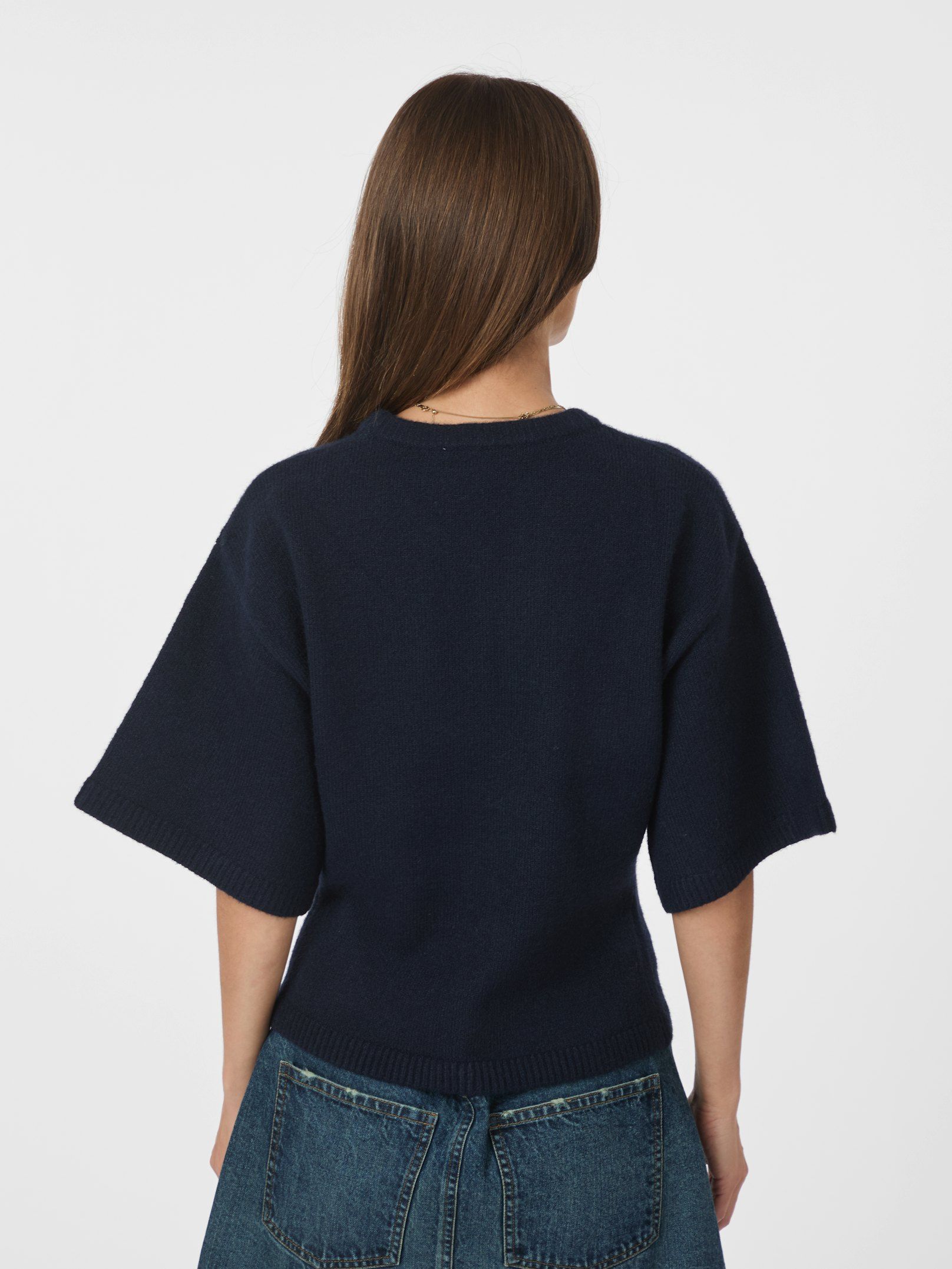 Asha Knit Tee - Navy