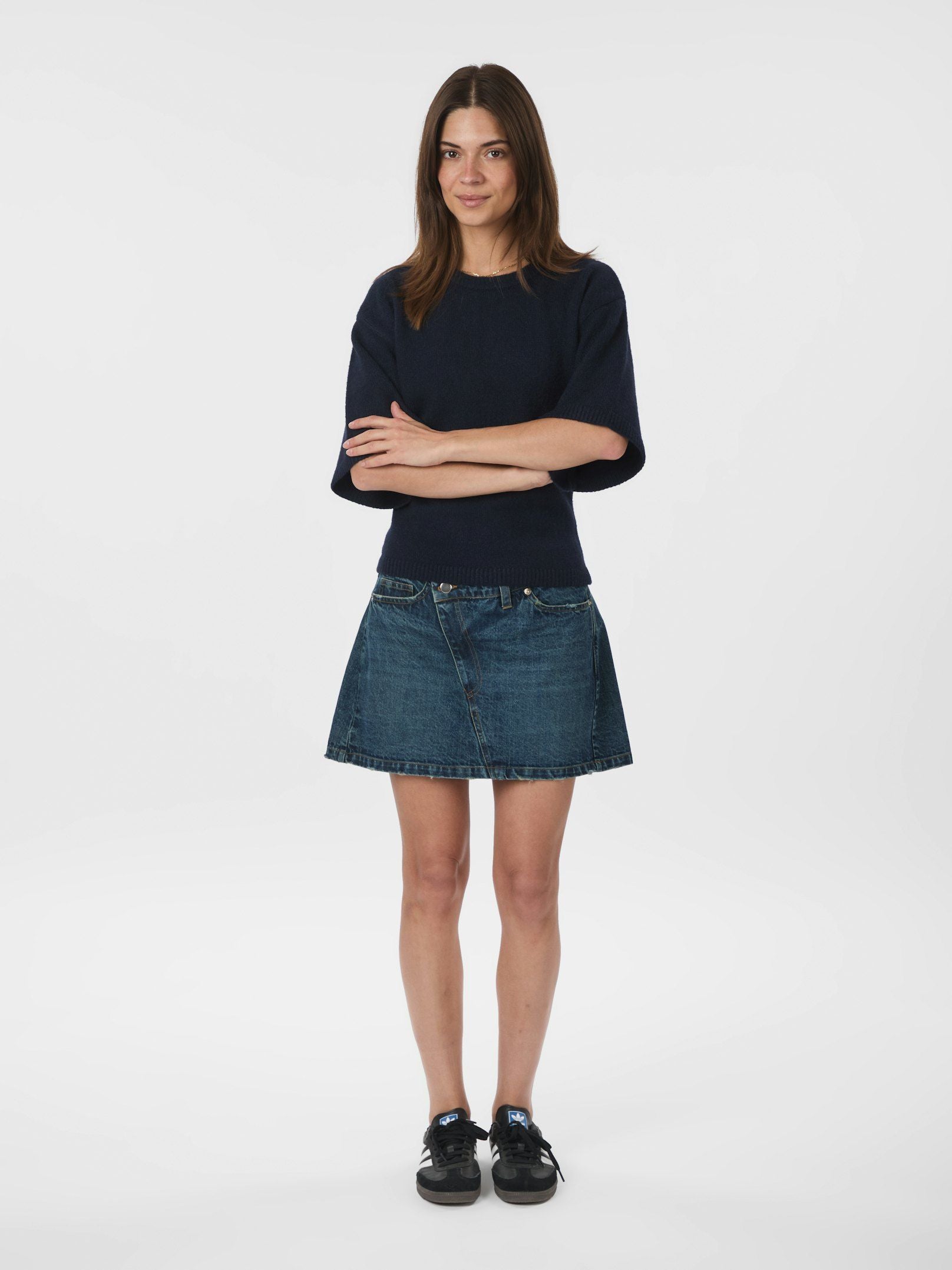 Asha Knit Tee - Navy