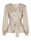 Rista Heavy Sateen Blouse - Champagne