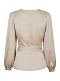 Rista Heavy Sateen Blouse - Champagne