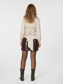 Rista Heavy Sateen Blouse - Champagne