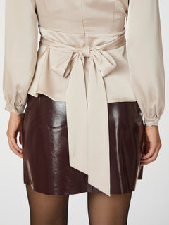 Rista Heavy Sateen Blouse - Champagne