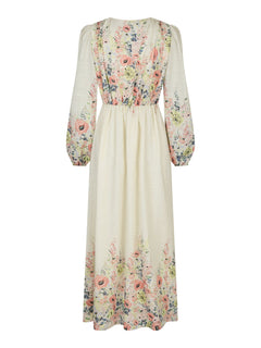 Silfi Flower Print Dress - Creme