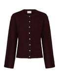 Mixie Knit Cardigan - Wine