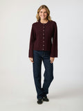 Mixie Knit Cardigan - Wine