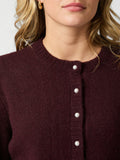 Mixie Knit Cardigan - Wine