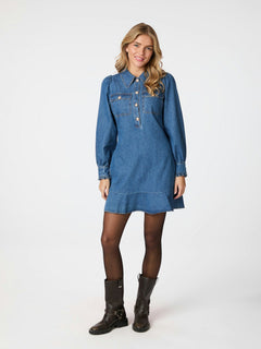 Nikko Denim Dress - Blue