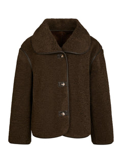 Edmund Teddy Jacket - Dark Brown