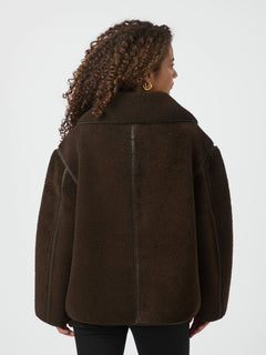 Edmund Teddy Jacket - Dark Brown