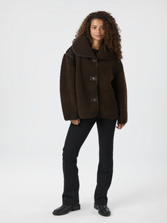 Edmund Teddy Jacket - Dark Brown