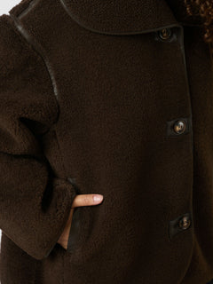 Edmund Teddy Jacket - Dark Brown