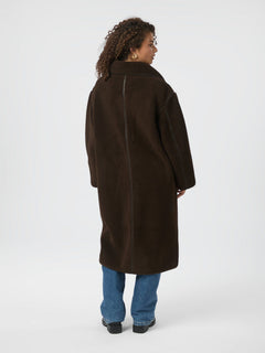 Carmen Teddy Coat - Dark Brown