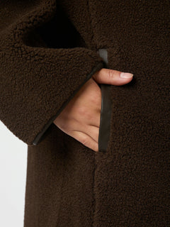 Carmen Teddy Coat - Dark Brown